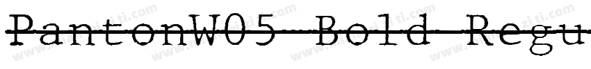 PantonW05-Bold Regul字体转换